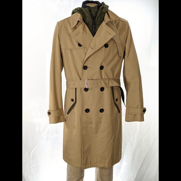 Coach Utility Trench Coat With Nylon Vest Sz 52 NWT $895